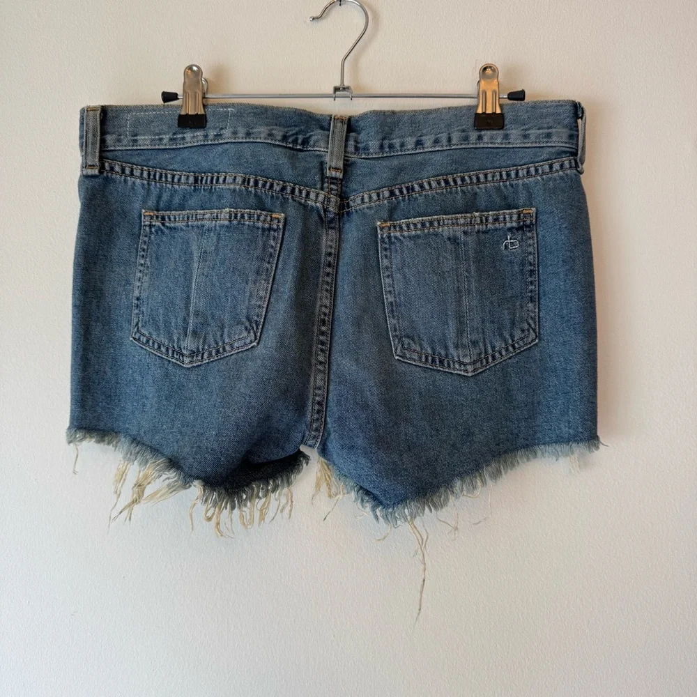 Rag & Bone Sz 26 Distressed Denim Blue Shorts 0024 - Picture 3 of 14